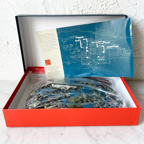 Frank Lloyd Wright Fallingwater Double Sided 500 Piece Puzzle - Complete - Picture 6 of 9